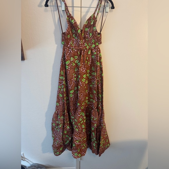 A.L.C. Women's Rhodes Dress, Bronze Tone/Green Kick Multi, 0 - Picture 6 of 8